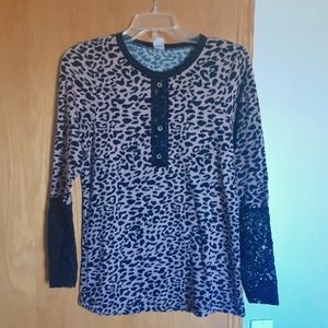 Leopard & Lace Top